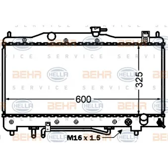 Radiateur, refroidissement du moteur HELLA 8MK 376 773-271