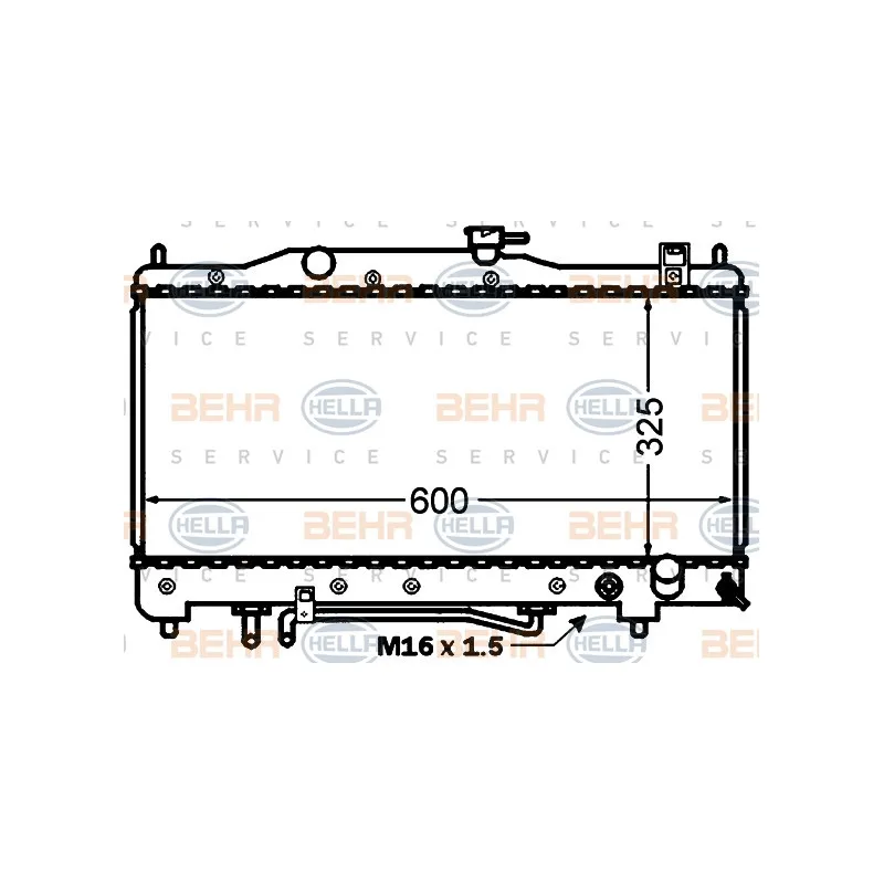 Radiateur, refroidissement du moteur HELLA 8MK 376 773-271