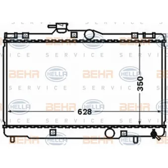 Radiateur, refroidissement du moteur HELLA 8MK 376 773-561