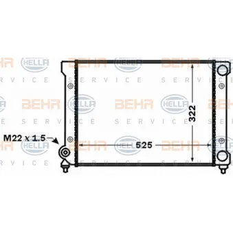 Radiateur, refroidissement du moteur HELLA 8MK 376 773-721