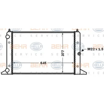 Radiateur, refroidissement du moteur HELLA 8MK 376 773-781