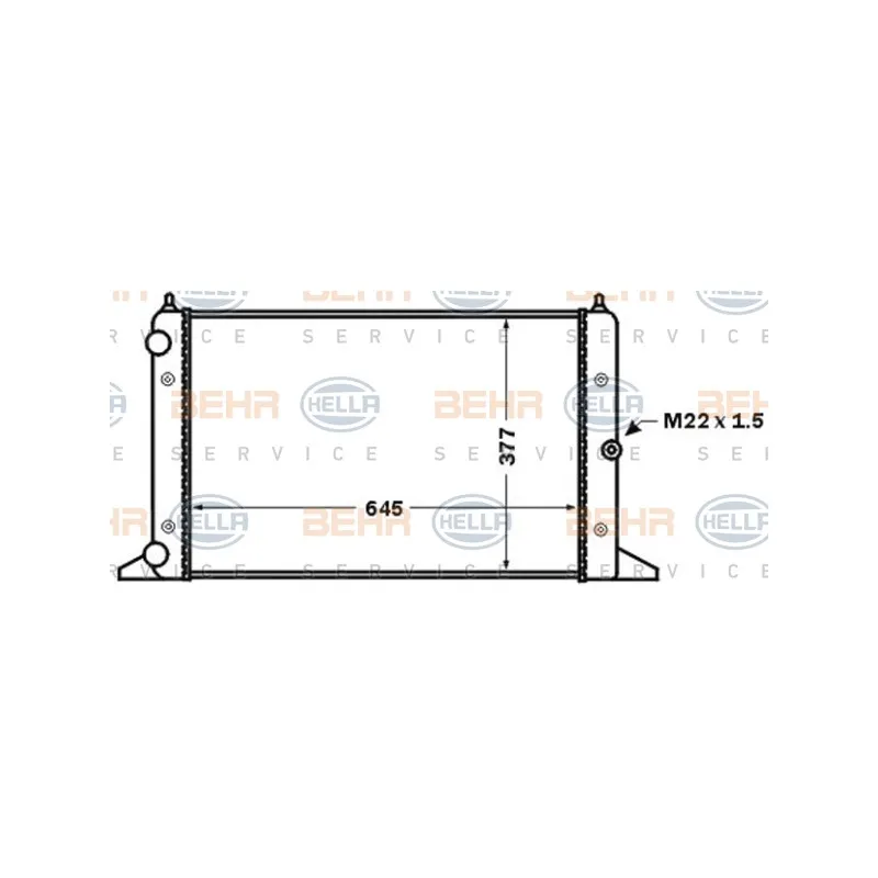 Radiateur, refroidissement du moteur HELLA 8MK 376 773-781