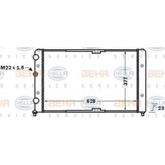 Radiateur, refroidissement du moteur HELLA 8MK 376 773-791