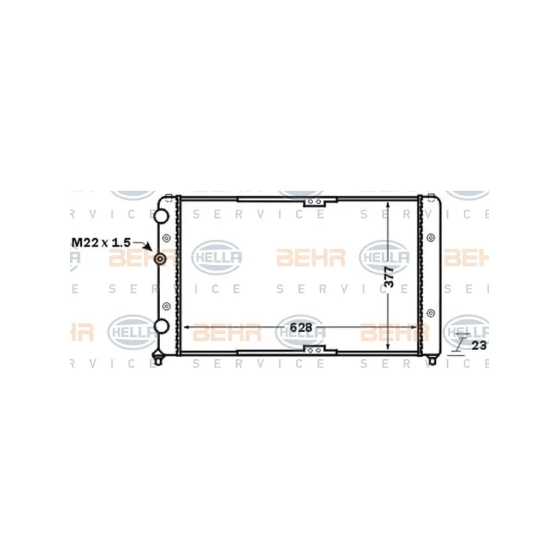 Radiateur, refroidissement du moteur HELLA 8MK 376 773-791