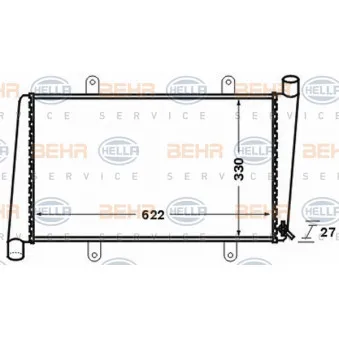 Radiateur, refroidissement du moteur HELLA 8MK 376 774-171