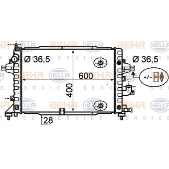 Radiateur, refroidissement du moteur HELLA 8MK 376 790-044