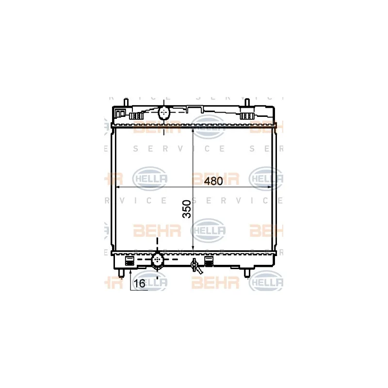Radiateur, refroidissement du moteur HELLA 8MK 376 790-061