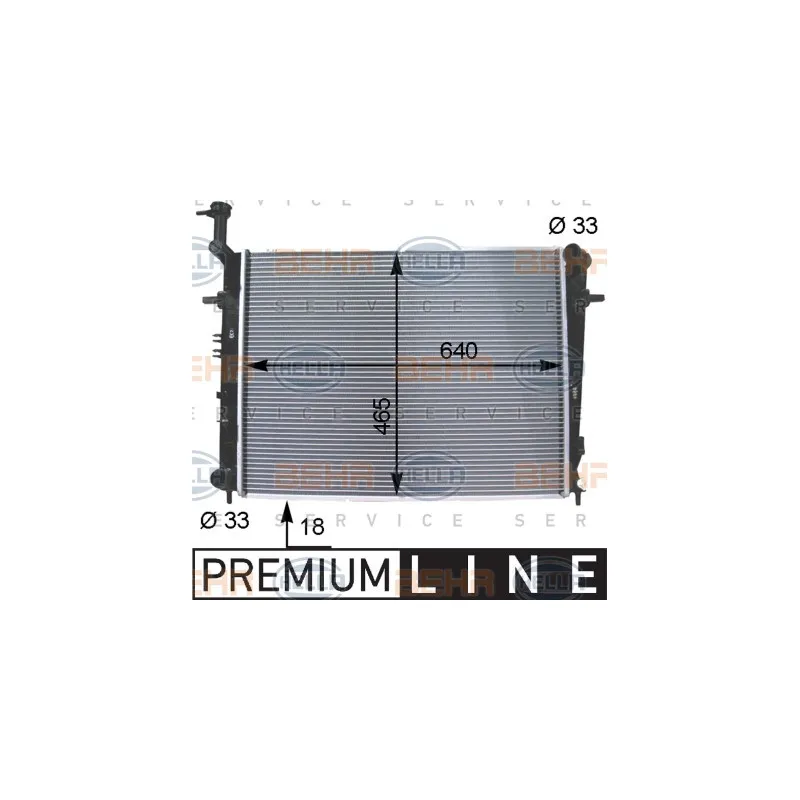 Radiateur, refroidissement du moteur HELLA 8MK 376 790-111