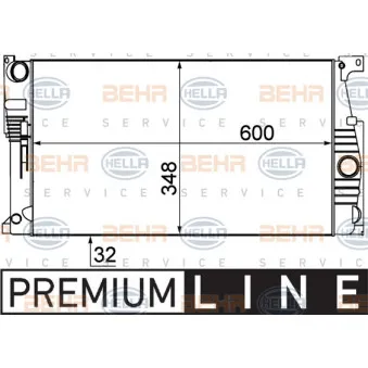 Radiateur, refroidissement du moteur HELLA 8MK 376 791-771