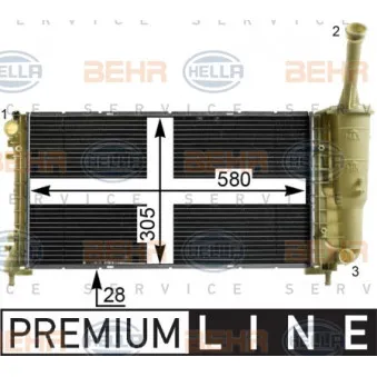 Radiateur, refroidissement du moteur HELLA