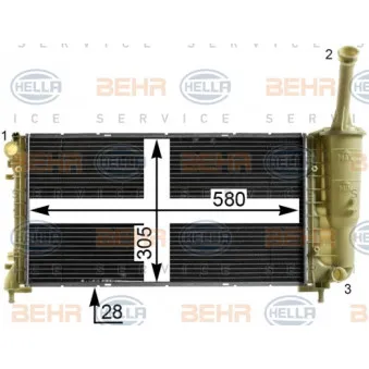 Radiateur, refroidissement du moteur HELLA