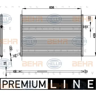 Radiateur basse température, intercooler HELLA 8MK 376 908-121