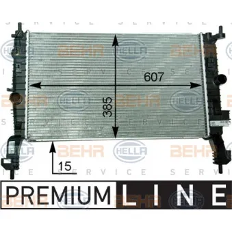 Radiateur, refroidissement du moteur HELLA 8MK 376 910-291