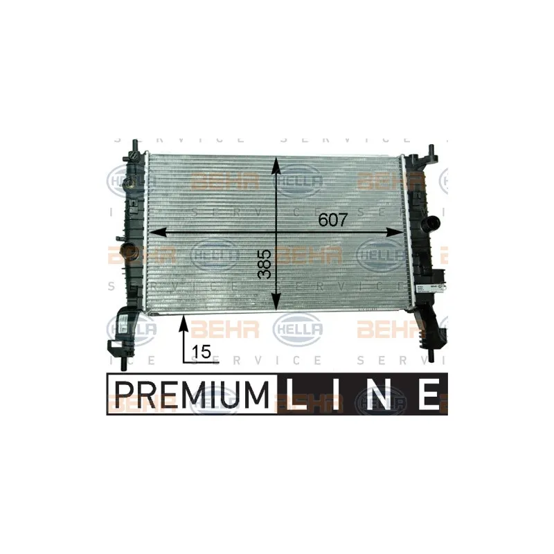 Radiateur, refroidissement du moteur HELLA 8MK 376 910-291