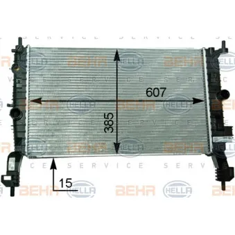 Radiateur, refroidissement du moteur HELLA 8MK 376 910-294