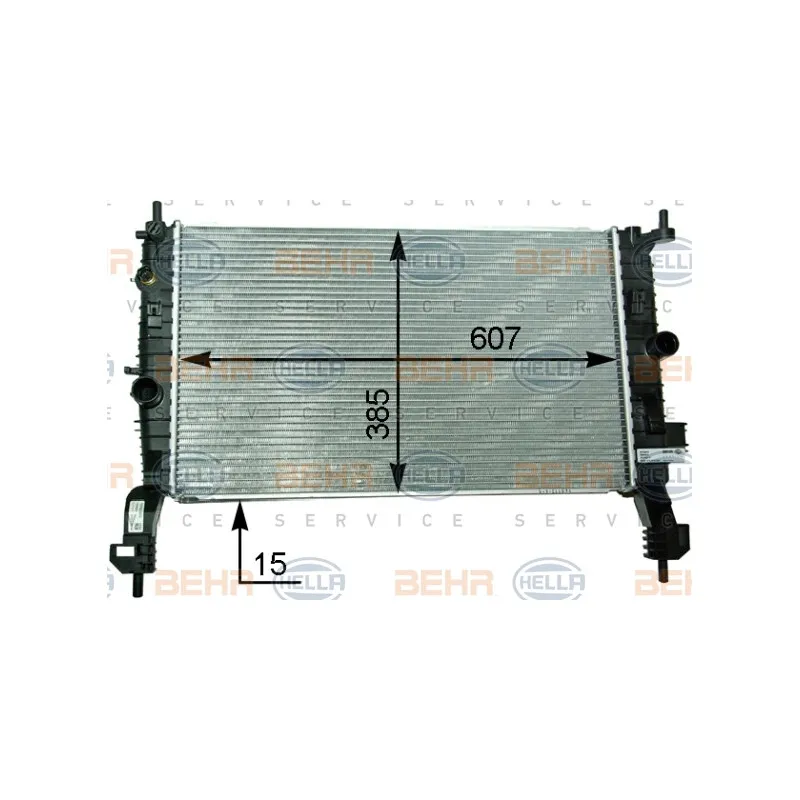 Radiateur, refroidissement du moteur HELLA 8MK 376 910-294