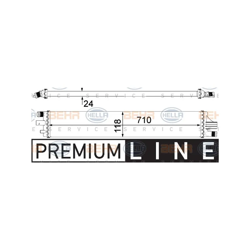 Radiateur, refroidissement du moteur HELLA 8MK 376 912-101