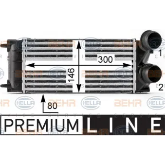 Intercooler, échangeur HELLA 8ML 376 700-071