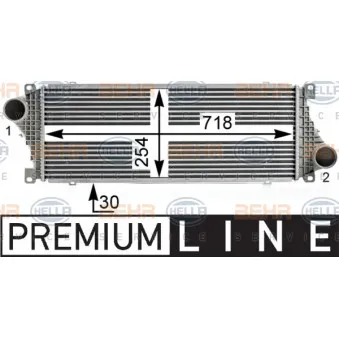Intercooler, échangeur HELLA 8ML 376 700-621