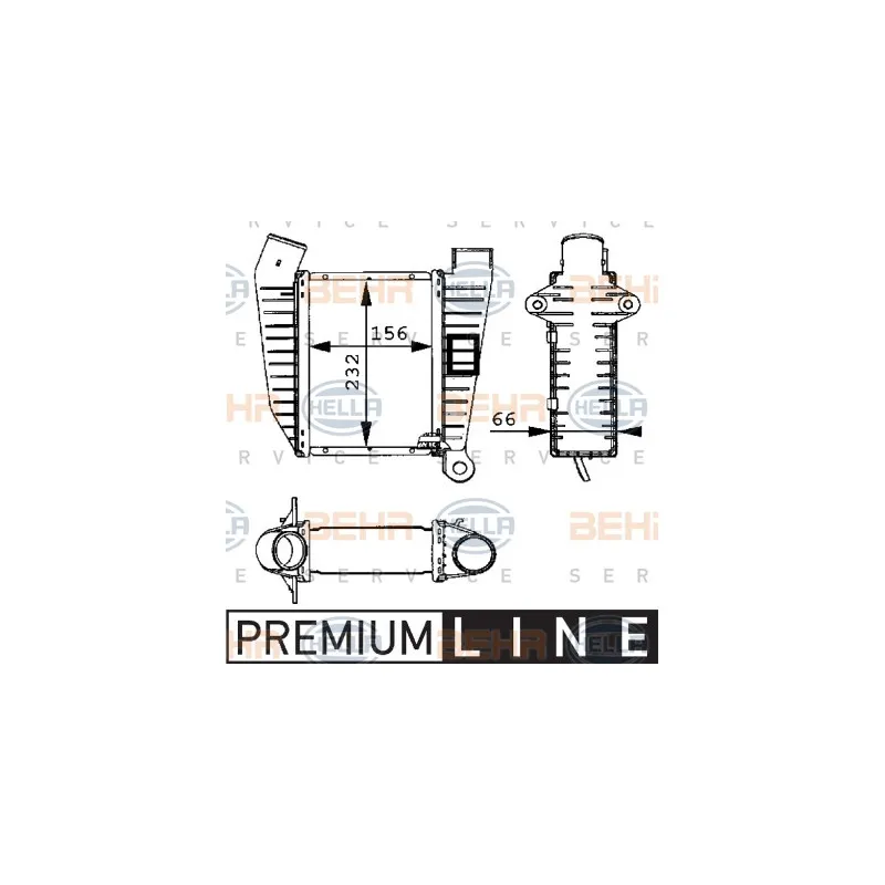 Intercooler, échangeur HELLA 8ML 376 723-001