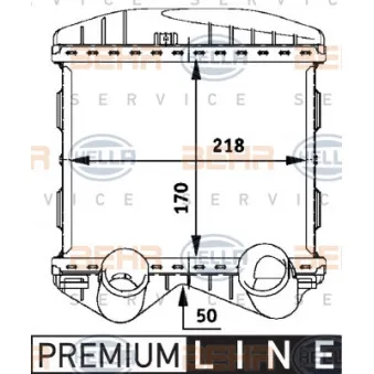 Intercooler, échangeur HELLA 8ML 376 723-021