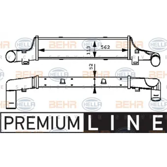 Intercooler, échangeur HELLA 8ML 376 723-131