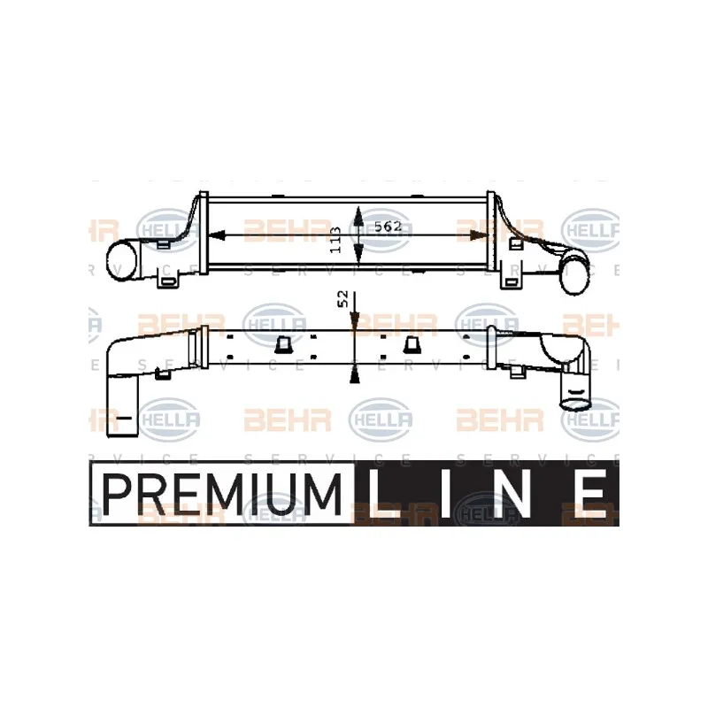 Intercooler, échangeur HELLA 8ML 376 723-151