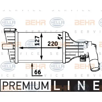 Intercooler, échangeur HELLA 8ML 376 723-181