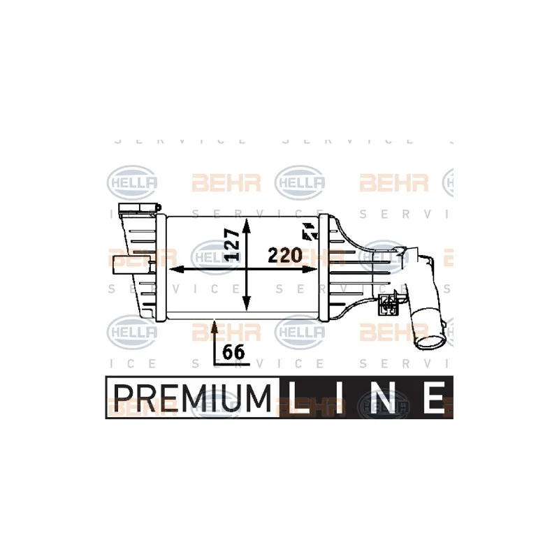 Intercooler, échangeur HELLA 8ML 376 723-181