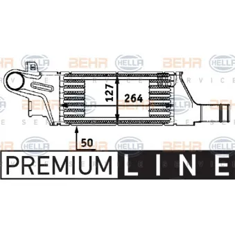 Intercooler, échangeur HELLA 8ML 376 723-201