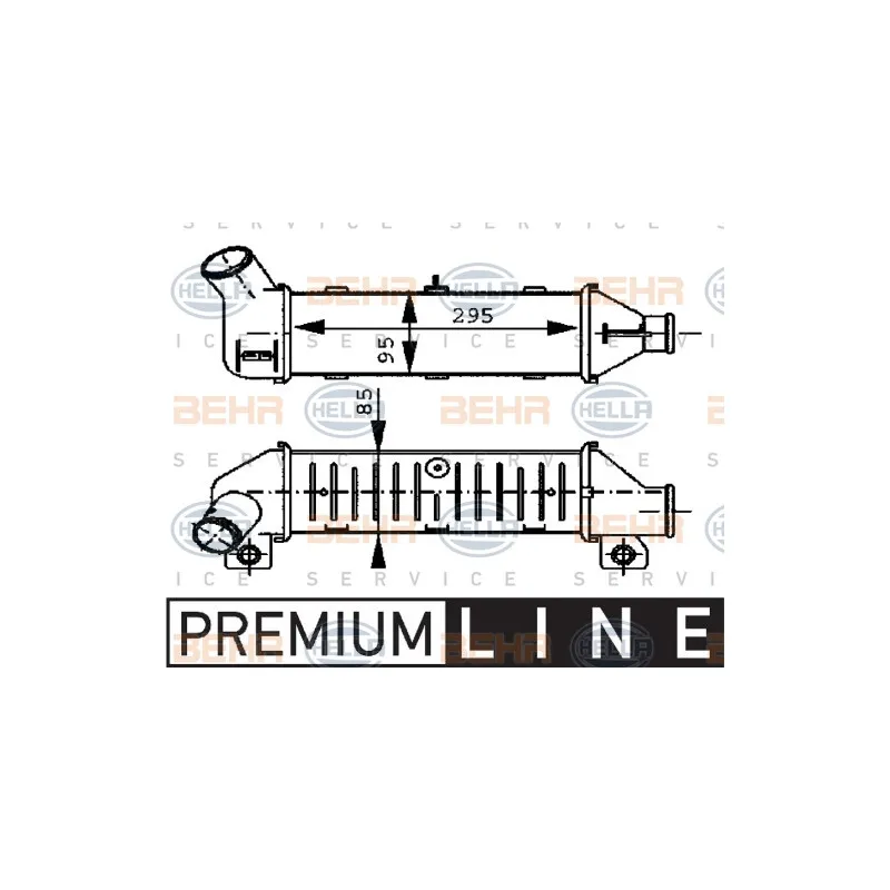 Intercooler, échangeur HELLA 8ML 376 723-251