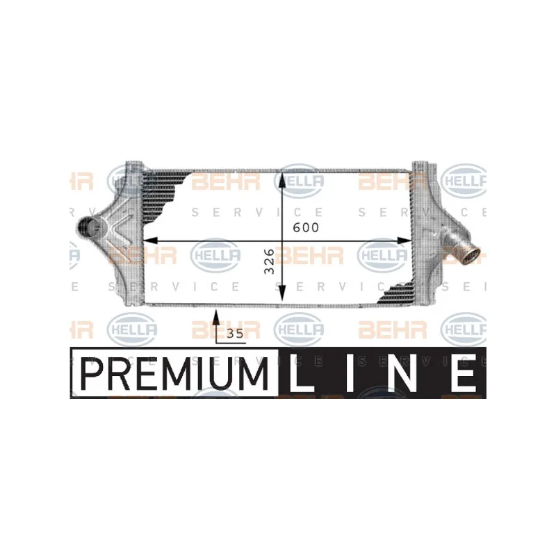 Intercooler, échangeur HELLA 8ML 376 723-351