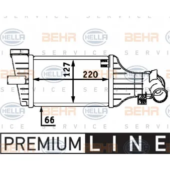 Intercooler, échangeur HELLA 8ML 376 723-411