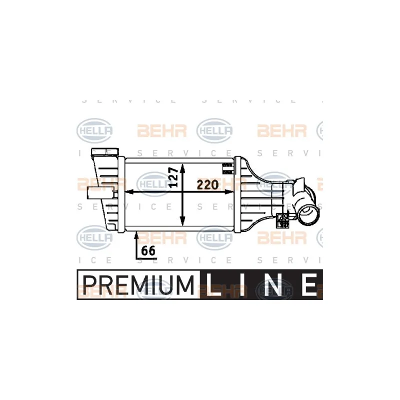 Intercooler, échangeur HELLA 8ML 376 723-411