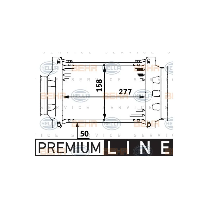Intercooler, échangeur HELLA 8ML 376 723-431