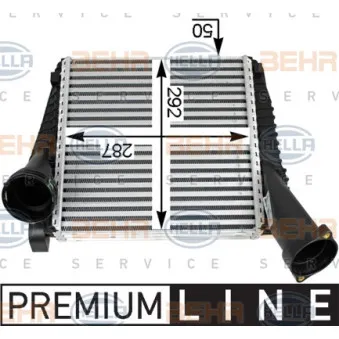 Intercooler, échangeur HELLA 8ML 376 723-471