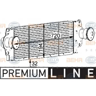 Intercooler, échangeur HELLA 8ML 376 723-511