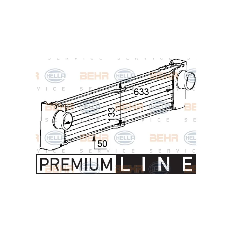 Intercooler, échangeur HELLA 8ML 376 723-521