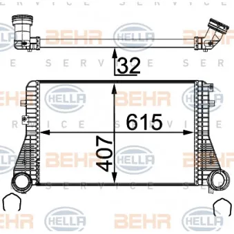 Intercooler, échangeur HELLA 8ML 376 723-544