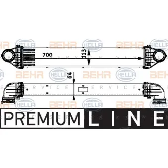Intercooler, échangeur HELLA 8ML 376 723-551