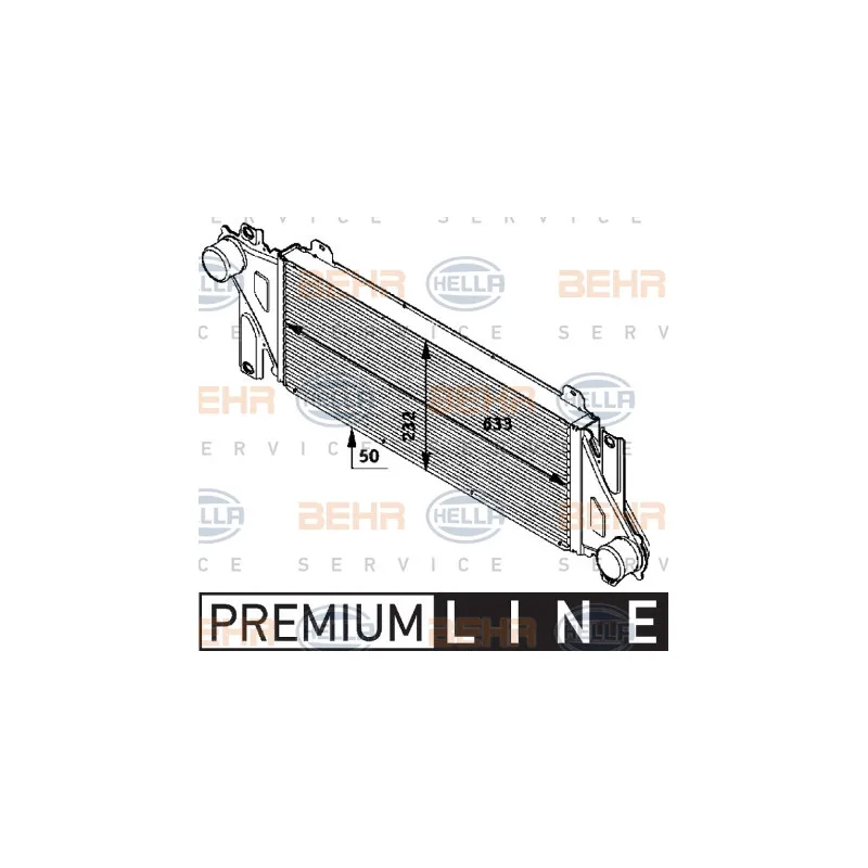 Intercooler, échangeur HELLA 8ML 376 724-291