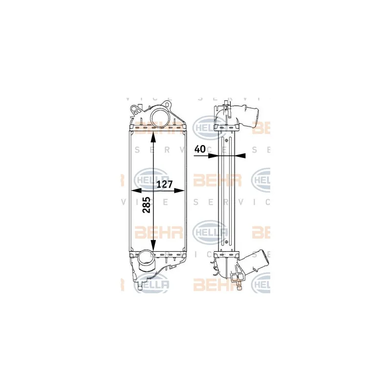 Intercooler, échangeur HELLA 8ML 376 729-551