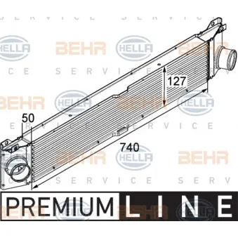 Intercooler, échangeur HELLA 8ML 376 746-011
