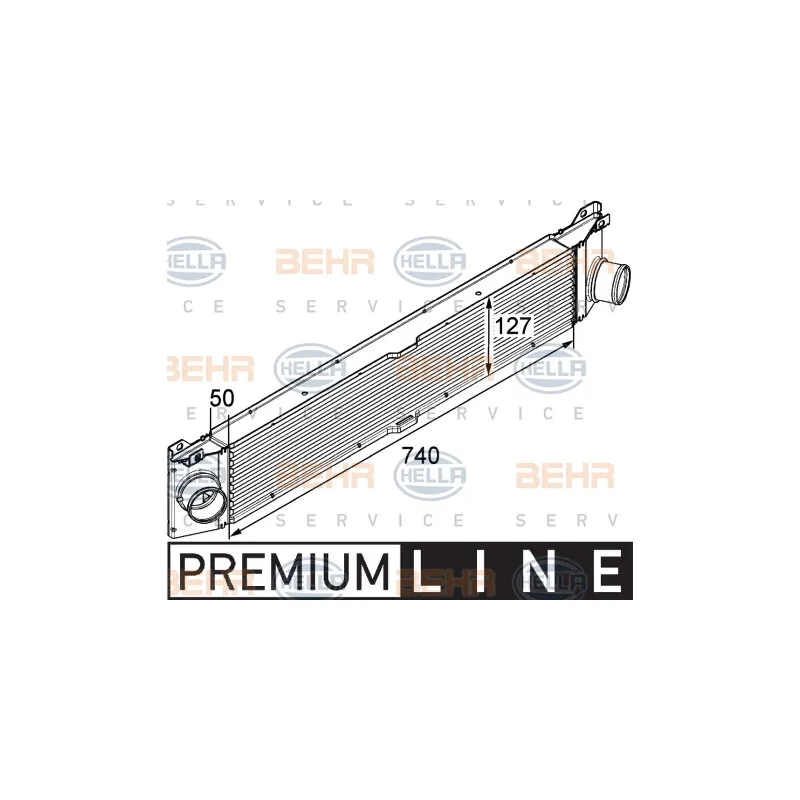 Intercooler, échangeur HELLA 8ML 376 746-011