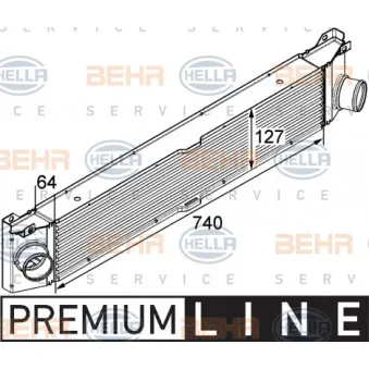 Intercooler, échangeur HELLA 8ML 376 746-021