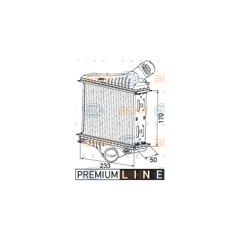 Intercooler, échangeur HELLA 8ML 376 746-081