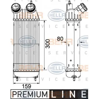Intercooler, échangeur HELLA 8ML 376 746-211