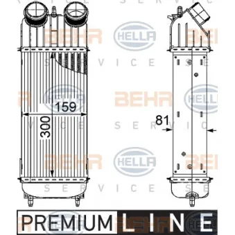 Intercooler, échangeur HELLA 8ML 376 746-221