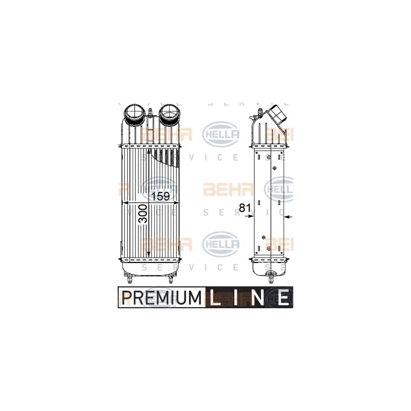 Intercooler, échangeur HELLA 8ML 376 746-221