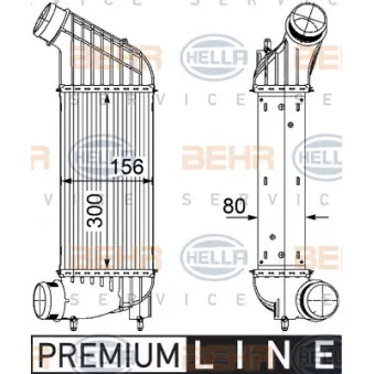 Intercooler, échangeur HELLA 8ML 376 746-361